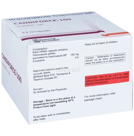 candiforce 100mg capsule 10's